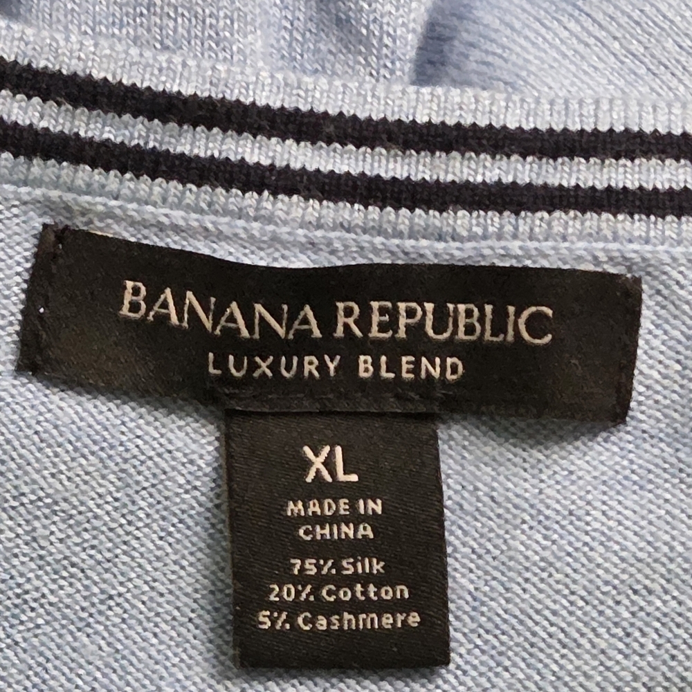 Banana Republic Light Blue Luxury Silk Cashmere Blend Sweater